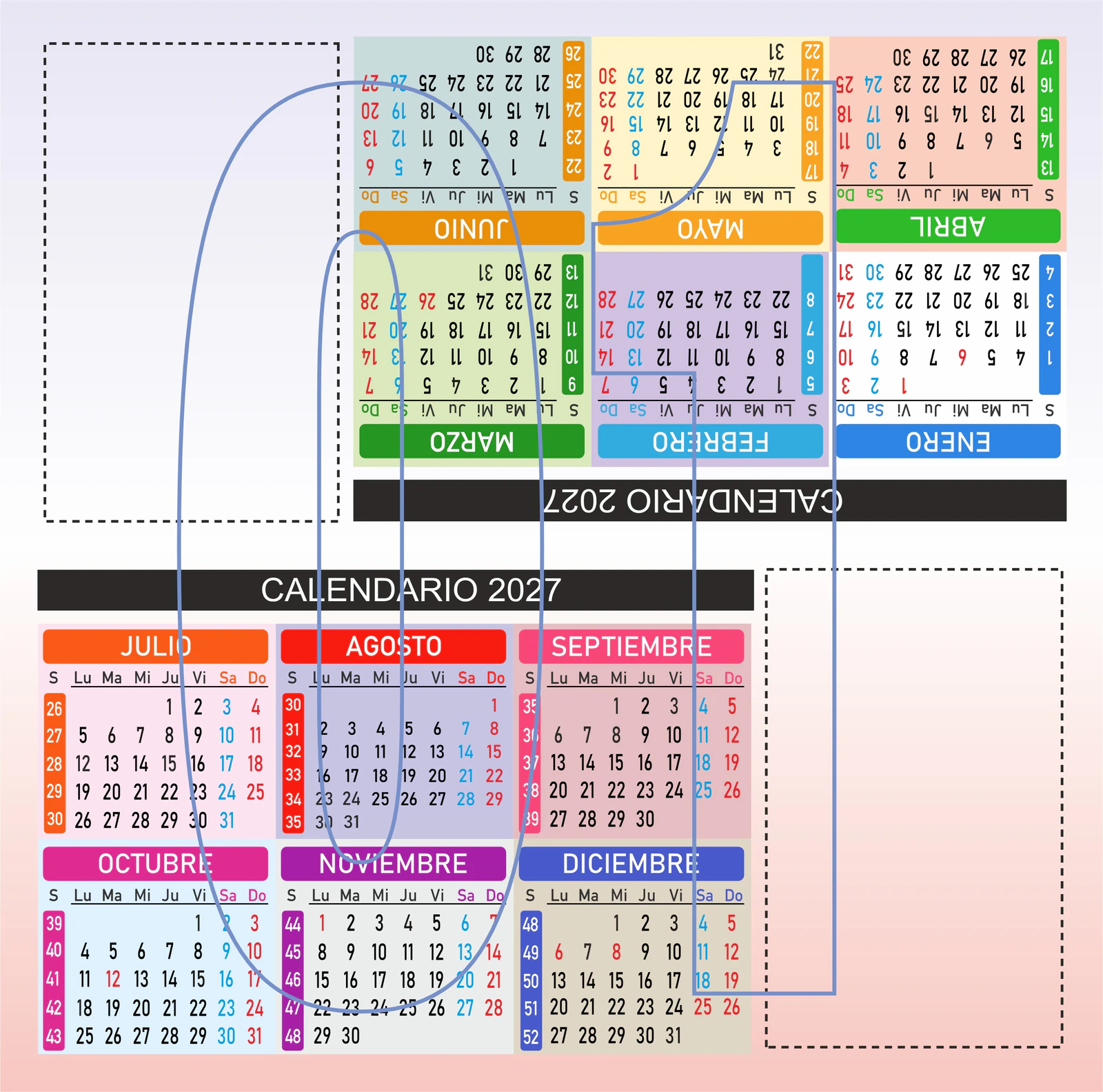 Calendario troquelado 2027 — Imagen 1